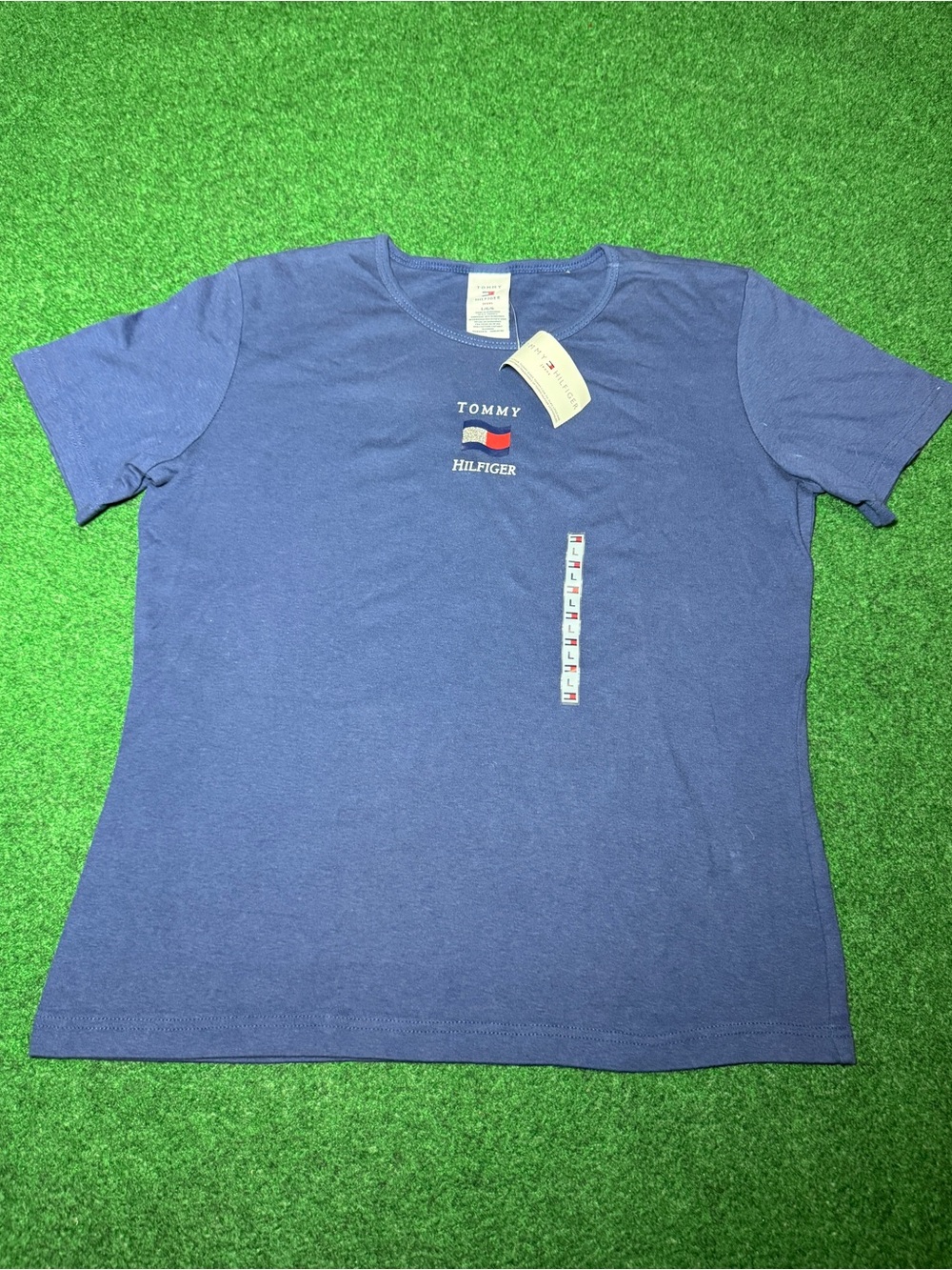 Vintage 90s Tommy Hilfiger Iconic Flag T-shirt, Aaliyah Women’s Large Deadstock